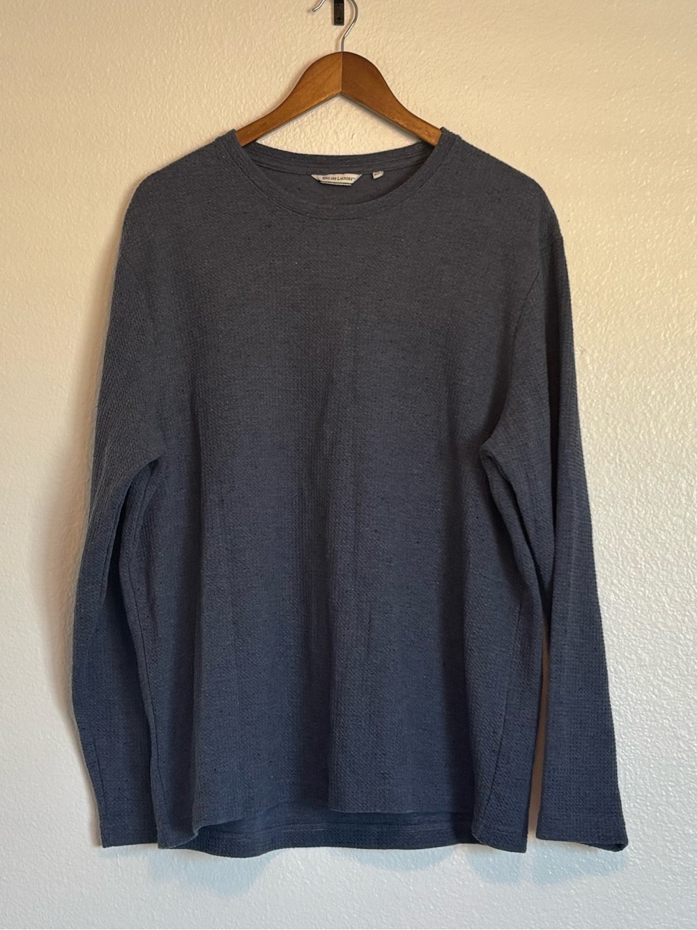 Men's Crewneck Long Sleeve Shirt - blue